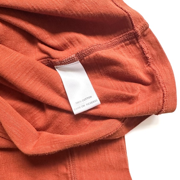 Billy Reid Orange Cotton Crew Neck Long Sleeve - Size Small - Picture 5 of 5